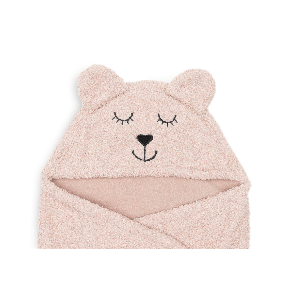 Bärenkaputze der Puckdecke Bär in Rosa