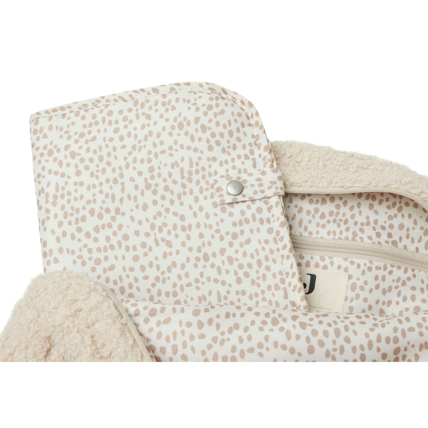 Federmäppchen von Wickeltasche Rucksack Beige in Teddy Optik