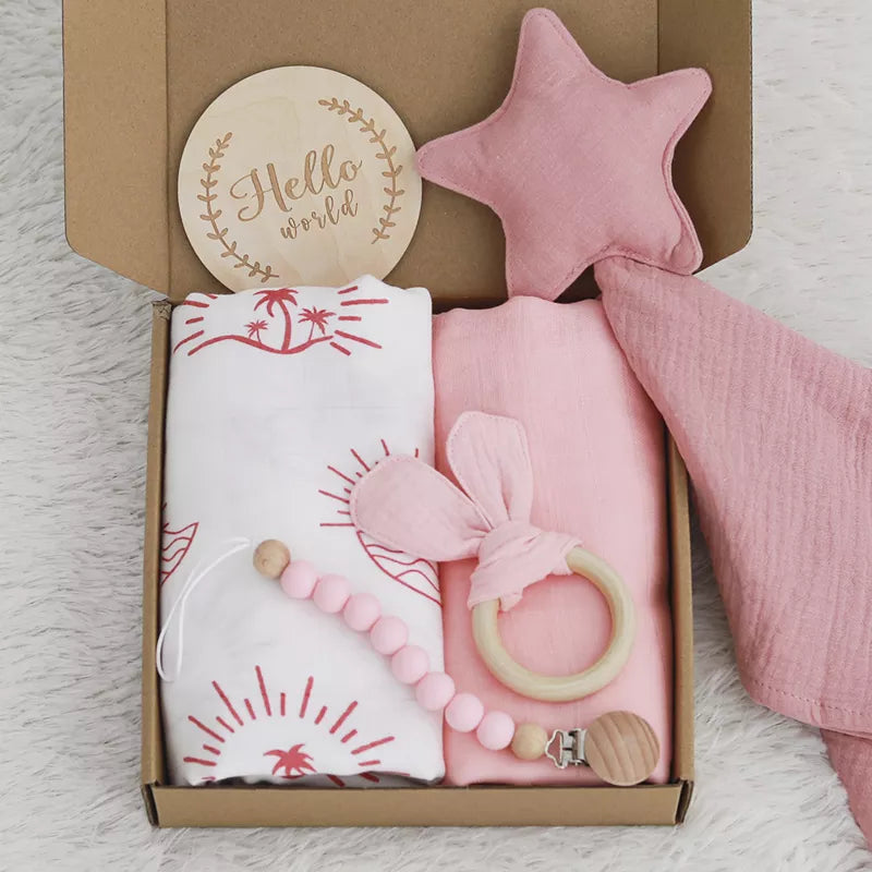 Produktbild Geschenkbox zur Geburt Baby Mädchen Rosa