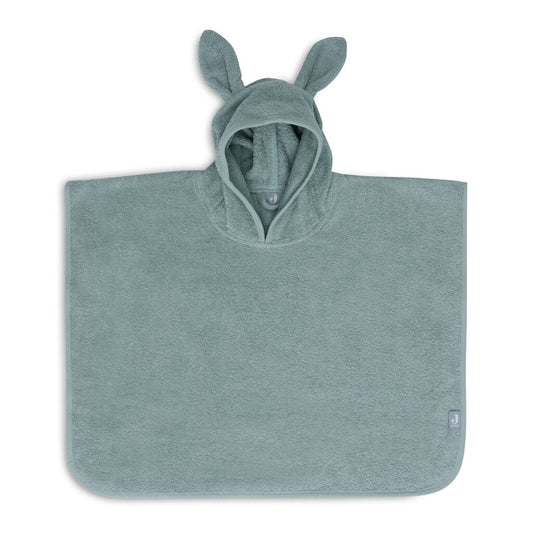 Badeponcho in grün von vorne