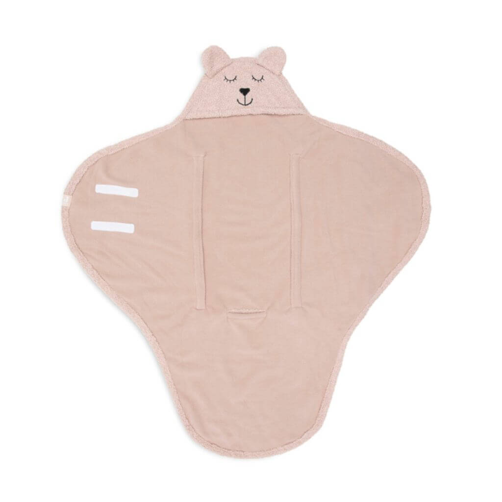 Baby Puckdecke Bär in Wild Rosa aufgeschlagen von vorne