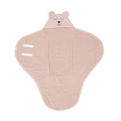 Baby Puckdecke Bär in Wild Rosa aufgeschlagen von vorne