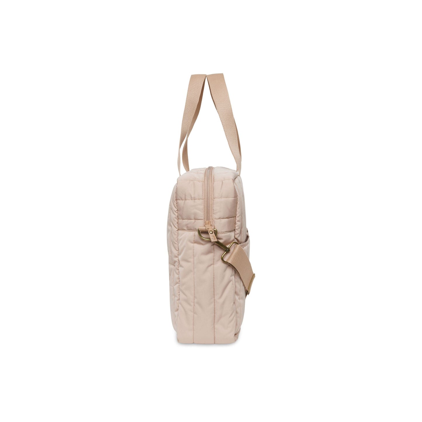 Wickeltasche in Farbe Biscuit Beige von der Seite