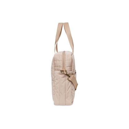 Wickeltasche in Farbe Biscuit Beige von der Seite